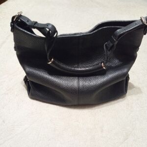 Bally black leather bag purse
